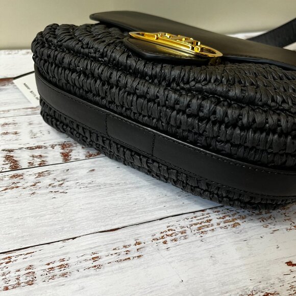 Lauren Ralph Lauren Addie Straw Crossbody Bag NWT - Picture 5 of 11